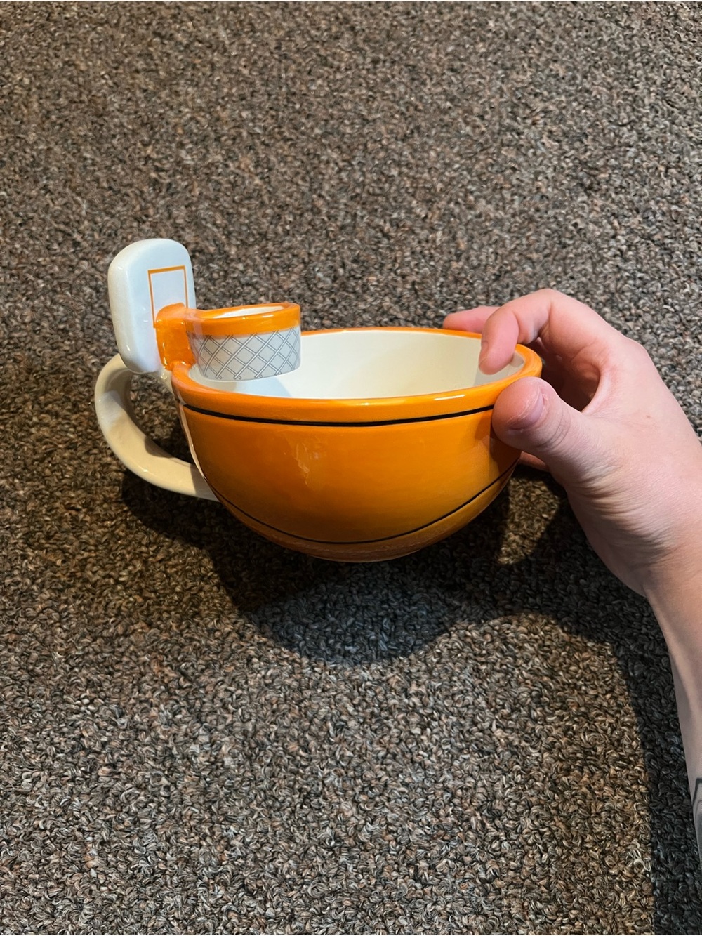 MAX’IS Creations Orange Ceramic Basketball Bowl or Mug with Hoop
